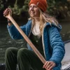 Veste Isolée Doublée Sherpa Recyclée Terreuse - Bleu Lavé