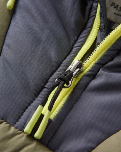 Veste Isolée Recyclée de l'Océan 1/2 Zip - Olive Poussiéreux