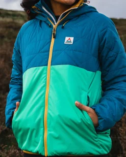 Veste Isolée Recyclée Singletrack Thermore® - Bleu Corsaire/Vert Jungle