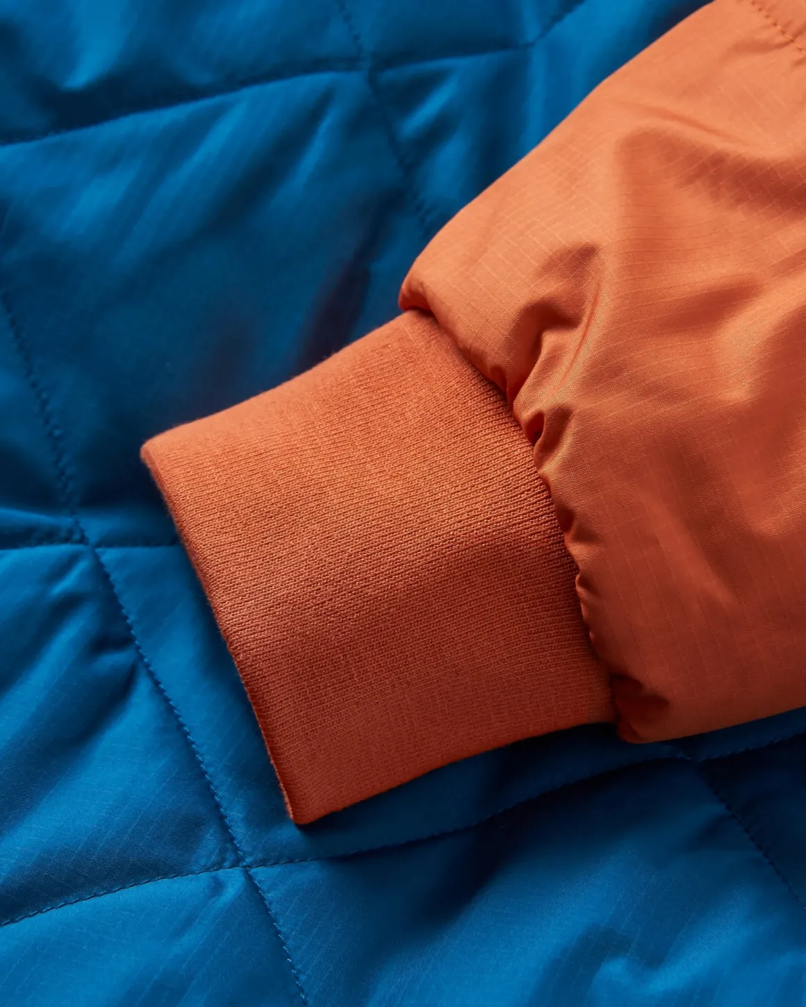 Veste Oceanic Recyclée Isolée 1/2 Zip - Bleu Tidal/Orange Brûlé