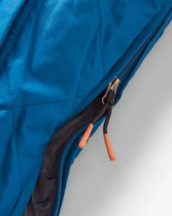 Veste Oceanic Recyclée Isolée 1/2 Zip - Bleu Tidal/Orange Brûlé