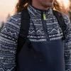Veste polaire recyclée 1/4 zip Set Off - Mountain Geo Stormy Sea