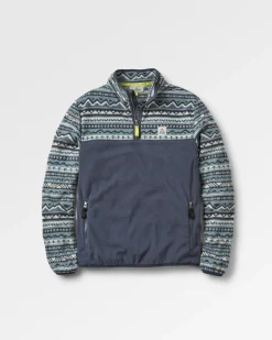 Veste polaire recyclée 1/4 zip Set Off - Mountain Geo Stormy Sea