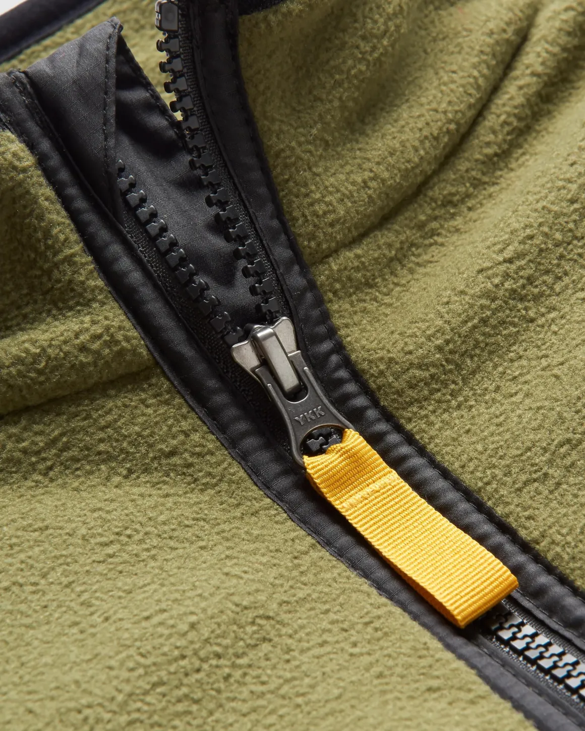 Veste polaire recyclée 1/4 zip Set Off - Khaki
