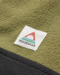 Veste polaire recyclée 1/4 zip Set Off - Khaki