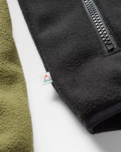 Veste polaire recyclée 1/4 zip Set Off - Khaki