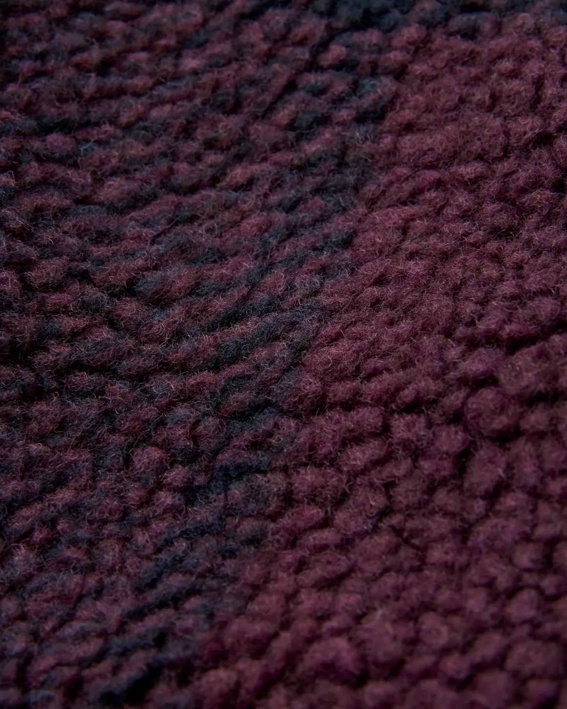 Veste Sherpa en Polaire Recyclée Tawny - Carreaux Prune Foncé/Marine Foncé